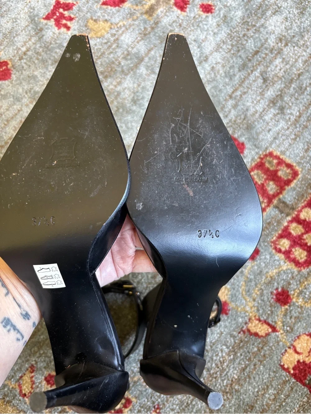 Pura Lopez leather stiletto heel 37.5/7